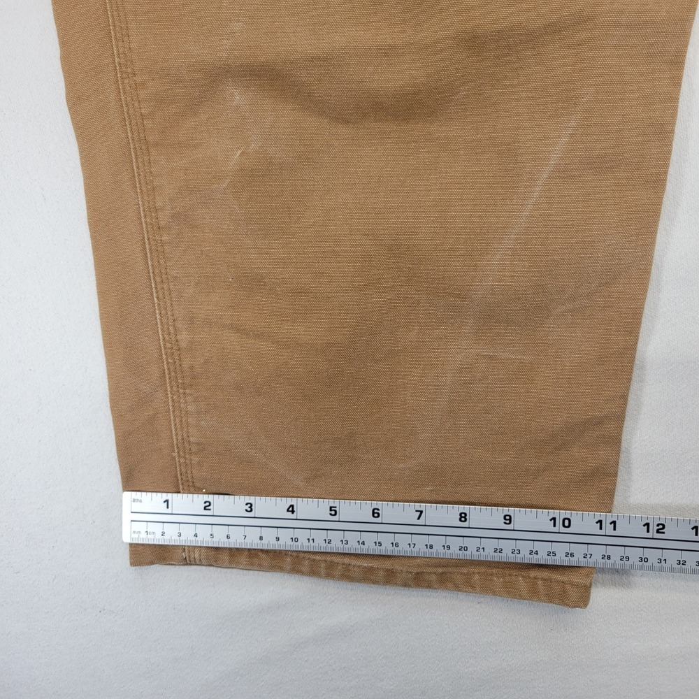 Carhartt Carpenter Pants Mens 50x32 Brown B11 Washed Duck Work Dungaree Utility - Picture 11 of 12